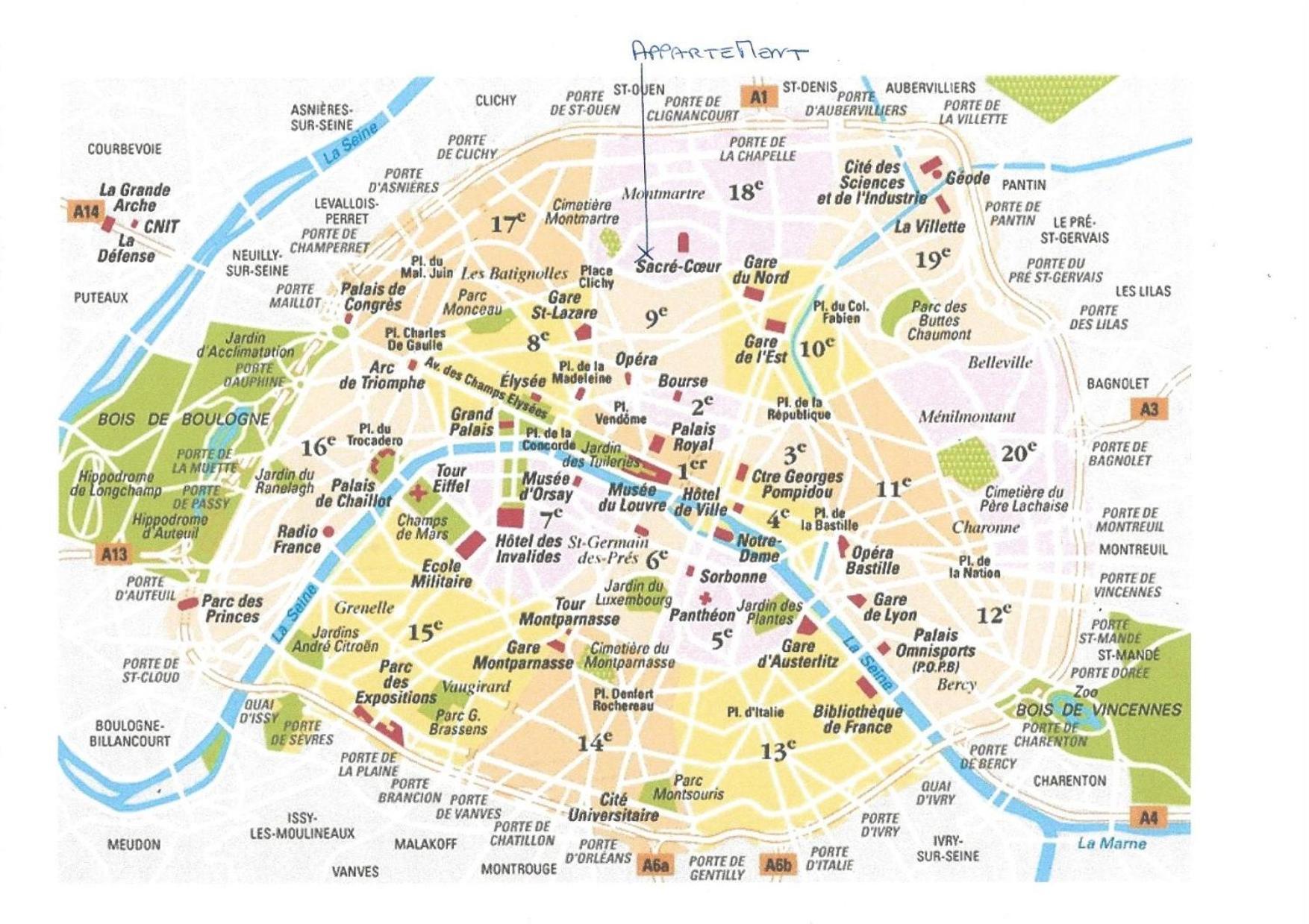 Paris Sacre Coeur Montmartre Et Tour Eiffel, 8 People, Διαμέρισμα Εξωτερικό φωτογραφία